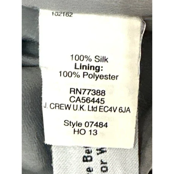 J Crew Size 4 Silk Dress Multicolor Floral Print Long Sleeve Straight Y2K Chic - Picture 11 of 12